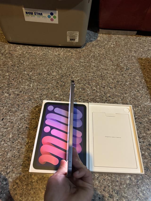 ขายiPadMini6สีใหม่Purple64กิ๊กWifi Celluerใส่ซิมได้มีกล่องจอสวยกริปไม่มีจุดเดทไม่มีคราบเงาดำๆใดๆ 6