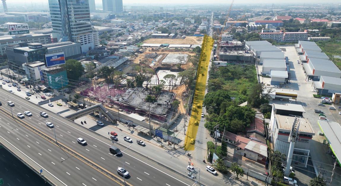 ที่ดินเปล่า 96 ตารางวา ซอยราชวินิตบางแก้ว บางนา-ตราด กม.7 ขาเข้า The Glass Market Bangna อยู่หน้าซอย 7