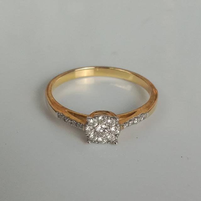 แหวนเพชรหญิง YD528 แหวนเพชรกระจุก ทอง 9K