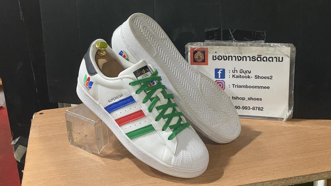 adidas gazelle silver green womens adidas Superstar 'Colorful Trefoil