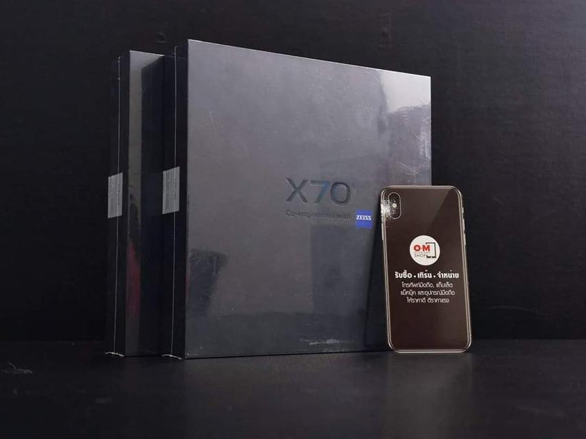 ขาย/แลก Vivo x70 8/128GB Black ศูนย์ไทย ประกันศูนย์ 03/2566 สินค้าใหม่มือ1 ยังไม่ได้แกะซีล เพียง 13,990 บาท  1