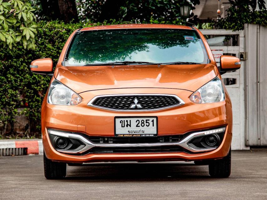 MITSUBISHI MIRAGE 1.2 GLX ปี 2019 เกียร์ Auto เบนซิน สีส้ม รถบ้านพร้อมใช้งาน ไมล์เพียง 110,249 km.