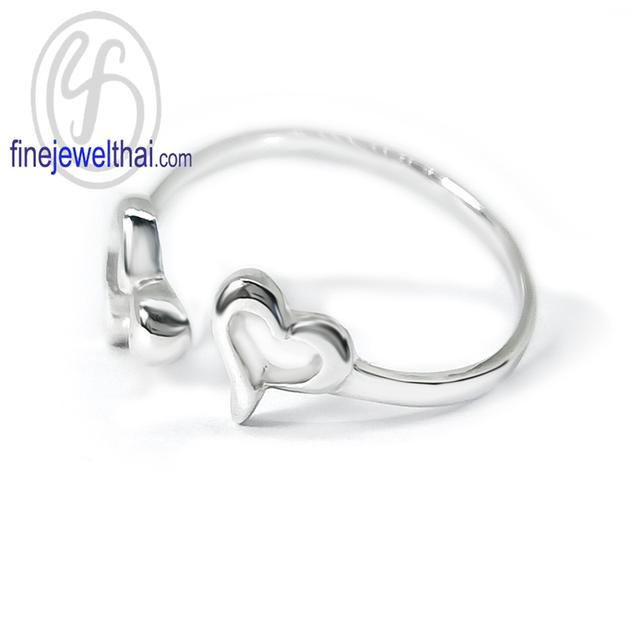 Finejewelthai แหวนหัวใจ-แหวนเงินแท้-แหวนเกลี้ยง-R144000 รูปที่ 3