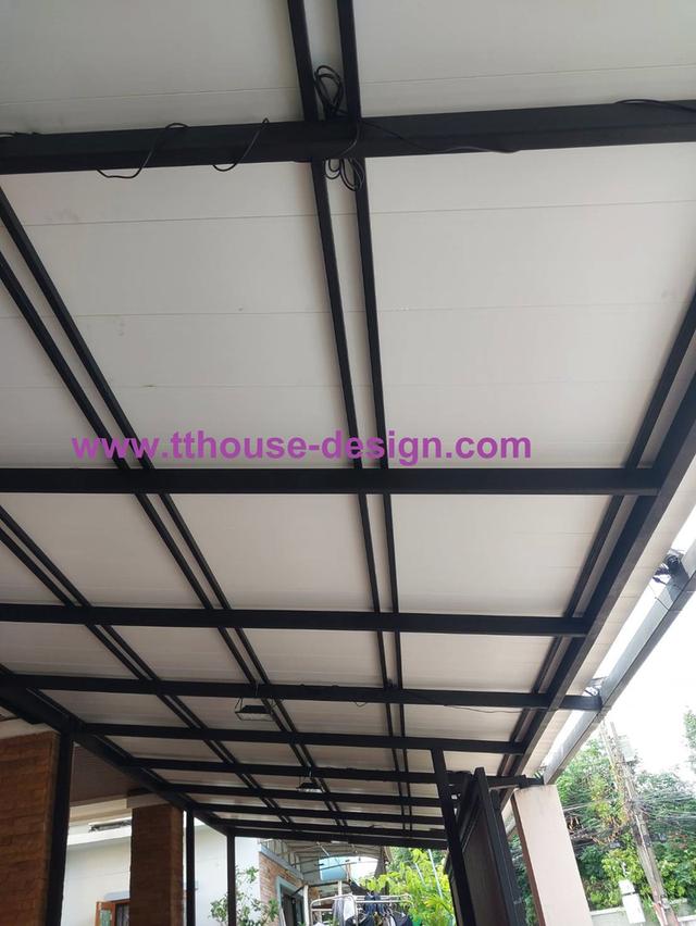 รับเหมา ต่อเติม โครงหลังคากันสาด ต่อเติมห้องครัว เทพื้นปูกระเบื้อง Line dddesign23 รูปที่ 2