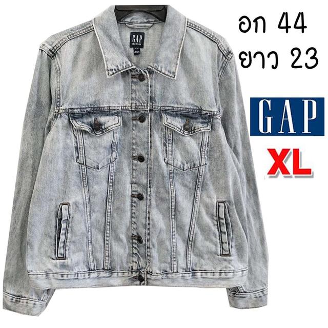 399 GAP ครอปยีนส์ ไซส์ XL ลายผ้าสวยมาก หายากสุด ๆ ช ญ ใส่ได้ มีกระเป๋าอก+ข้าง ผ้านุ่มใส่สบาย พร้อมส่ง ไม่ต้องรอ