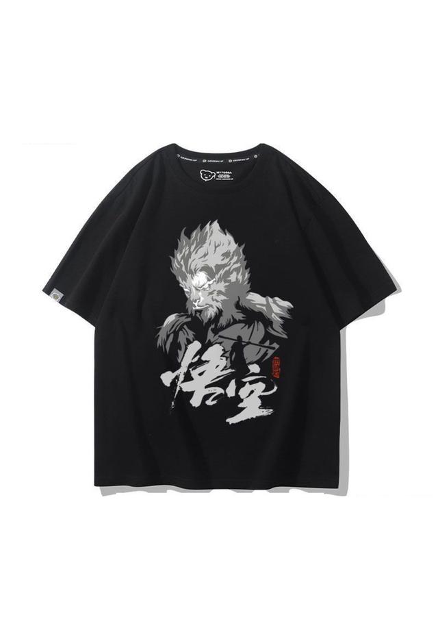 เสื้อยืดจากเกม Black Myth: Wukong เสื้อยืดฤดูร้อนสไตล์ เลข 1-5 1