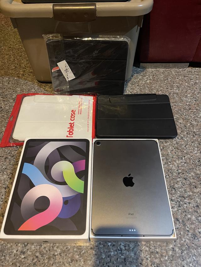 ขายiPadAir4สีSpace Gray256กิ๊กWifi Celluerใส่ซิมได้ยกกล่องไร้รอยตกใช้งานดีถูกมากกก