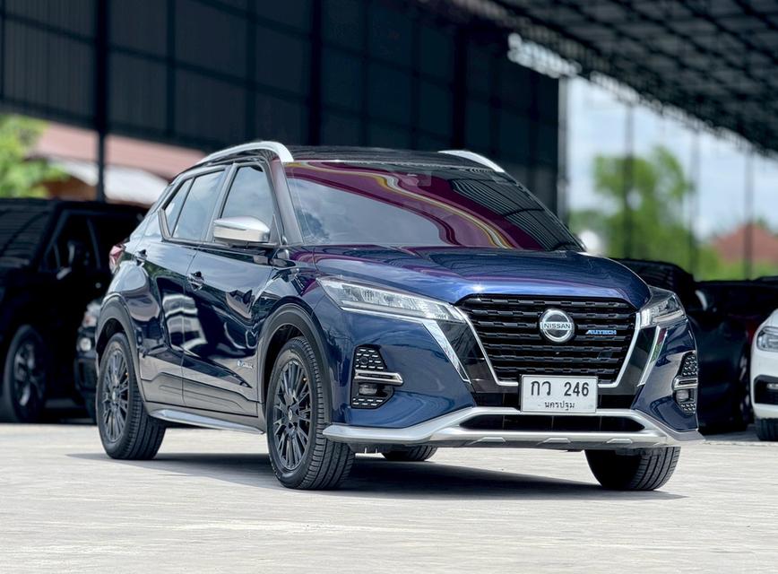ปี 2023 NISSAN KICKS, 1.2 AUTECH โฉม ปี20-ปัจจุบัน สีน้ำเงิน  รับประกันระบบไฟฟ้า e-POWER นาน 5 ปี
