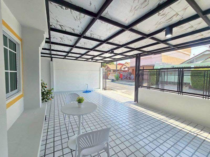 หมู่บ้านอัญชลี ทำเลสนามบินน้ำ ใกล้กองสลาก บ้านชั้นเดียว ตกแต่งใหม่พร้อมอยู่ หน้าบ้านกว้าง 8 เมตร ใกล้เซ็ลทรัลรัตนาธิเบศร์ 2