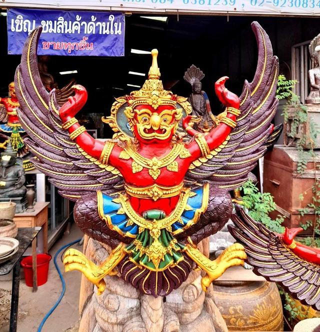 พญาครุฑหน้าดุ ขนาด65ซม ครุฑสุบรรณ แขวนผนัง 5