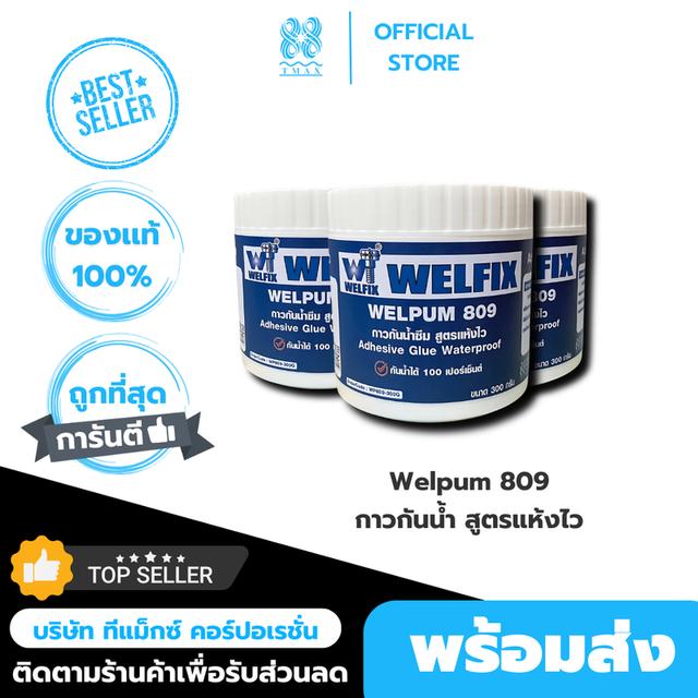 กาวกันซึม กาวน้ำกันซึม WELFIX เวลพลัม 809 กาวกันน้ำสูตรแห้งไว กาวกันน้ำซึม