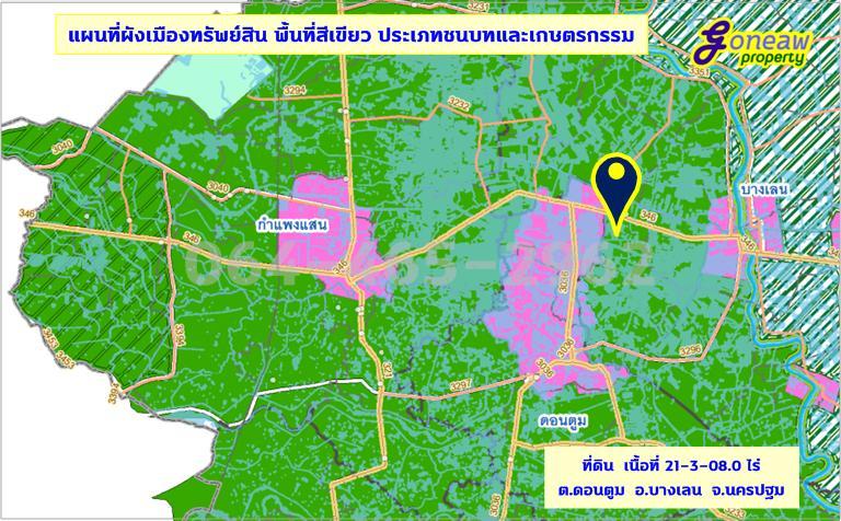 #ขายถูก ขายที่ดิน 21-3-08.0 ไร่ อ.บางเลน นครปฐม 9