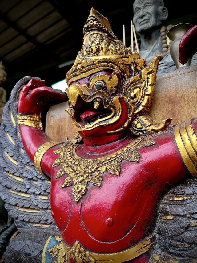 พญาครุฑสำนักงานเก่า ครุฑแขวนผนัง ขนาด65ซม ครุฑหน้าดุ 3