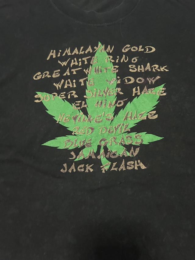 🌵 Vintage 90s Cannabis Strains Tee | ไซส์ใหญ่ อก 25 | แขนเดี่ยว-ชายเดี่ยว 🌵 รูปที่ 5