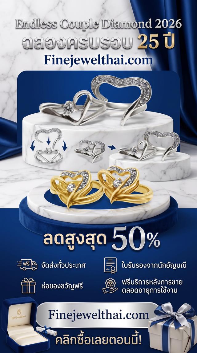 FineJewelThai | Endless Rings แหวนเงินแท้925 แหวนเพชรพรีเมี่ยม
