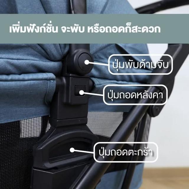 รถเข็นน้องหมาขนาดกลางถึงใหญ่ 30kg รูปที่ 3