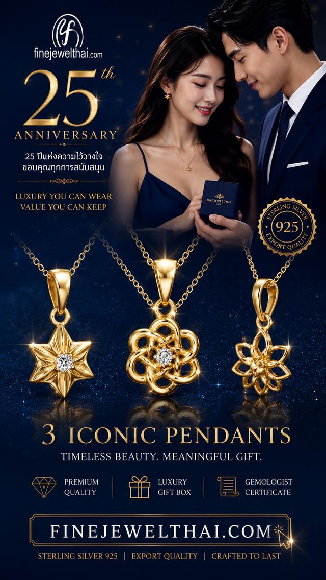 FineJewelThai | จี้เพชรพรีเมี่ยม เครื่องประดับเงินแท้925