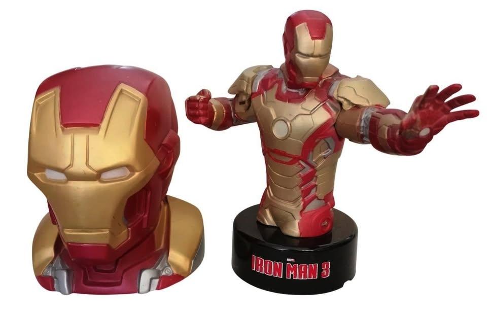 Collection Set ฝาแก้วน้ำโรงหนังมือสองสภาพดี Iron Man 3 (4 ชิ้น 600-)