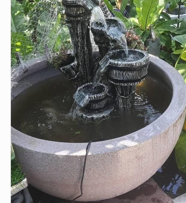 น้ำตกหิน4ชั้น พร้อมตัวดูดSobo1200v