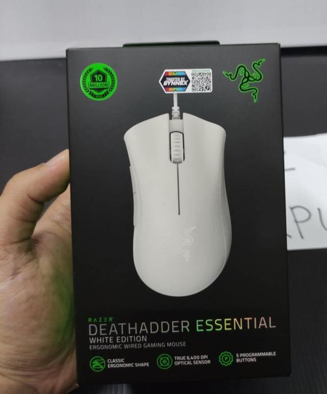 เมาส์ Razer Deathdder Essential สีขาว  1