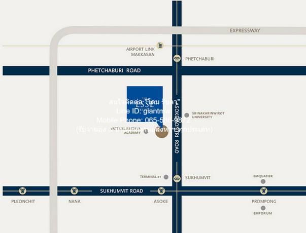 CONDOMINIUM ดิ เอส อโศก 46ตารางเมตร 1 ห้องนอน 1 ห้องน้ำ 42000 บาท. ไม่ไกลจาก MRT สุขุมวิท / BTS อโศก เ ยี่ ย ม! กรุงเทพ 2