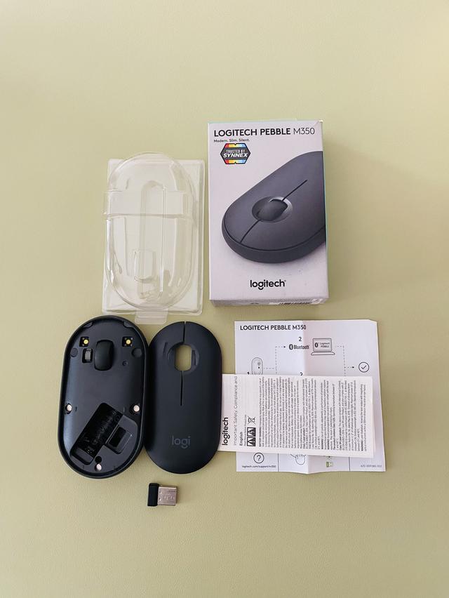 Logitech M350 เมาส์ไร้สาย เสียงคลิกเงียบ เชื่อมต่อด้วย Bluetooth หรือ USB
