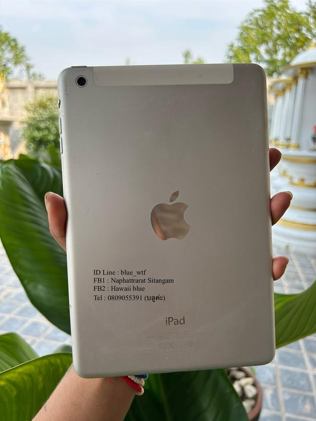 IPad mini 16GB Cellular ใส่ซิมได้ wifiได้ ใช้งานปกติ รีเซ็ตได้ เครื่องศูนย์ไทย สภาพสวย  2