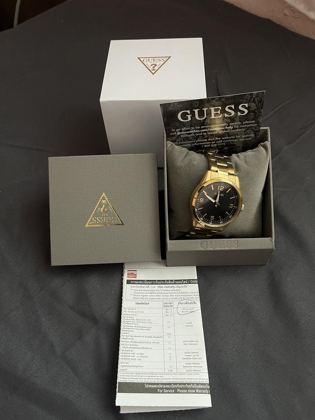 GUESS นาฬิกาผู้ชาย Stainless Steel Analog 40 mm GW0965G2 ตัวเรือนและสายสแตนเลสสีทองพร้อมหน้าปัดสีดำ รูปที่ 3