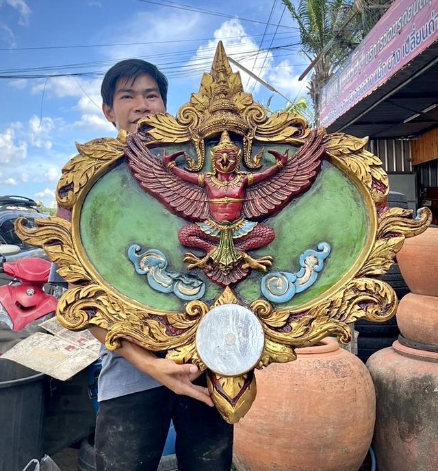 ซุ้มพญาครุฑ ซุ้มครุฑเก่า ขนาด100ซม พญาครุฑแขวนผนัง 2