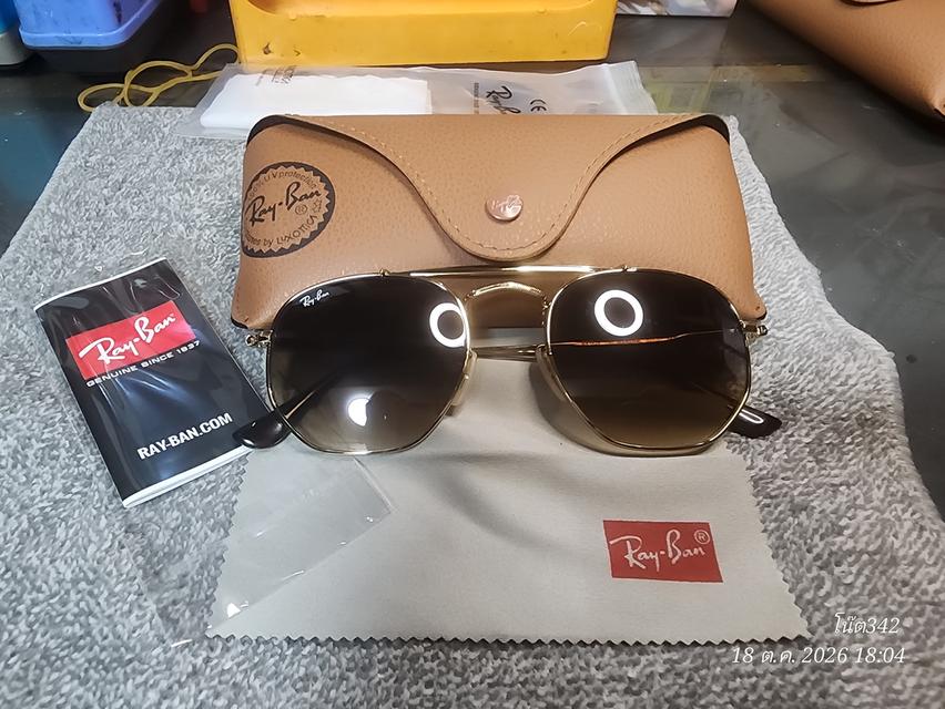 RayBan แท้สภาพใหม่ มีแว่น มีbook มีผ้าเช็ดแว่น กับซองใส่แว่น รับประกันของแท้ทุกอัน ดู2รูปสุดท้ายได้ครับเป็นเครื่องการันตี รูปที่ 7