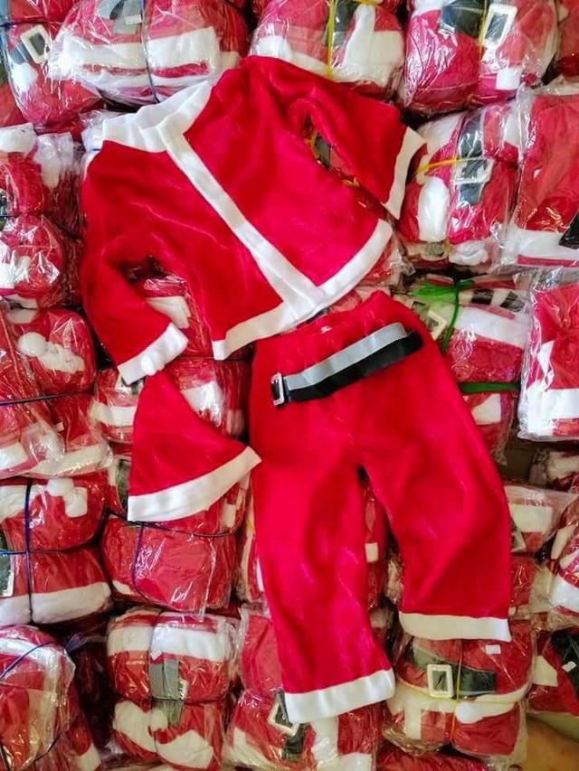 ชุดซานต้า ซานตี้เด็ก ผ้ากำมะหยี่ไม่หนา 2