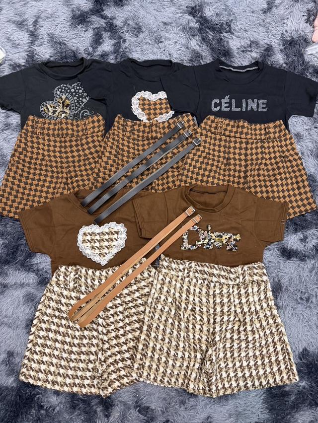 เซ็ต3ชิ้น งานเสื้อยืด + กางเกงทวิต แถมเข็มขัดฟรีทุกเซ็ต  5