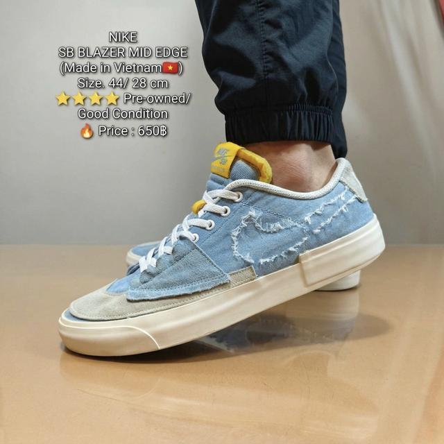 NIKESB BLAZER MID EDGE(Made in Vietnam🇻🇳) Size. 44/ 28 cm⭐⭐⭐⭐ Pre-owned/ Good Condition🔥 Price : 650฿