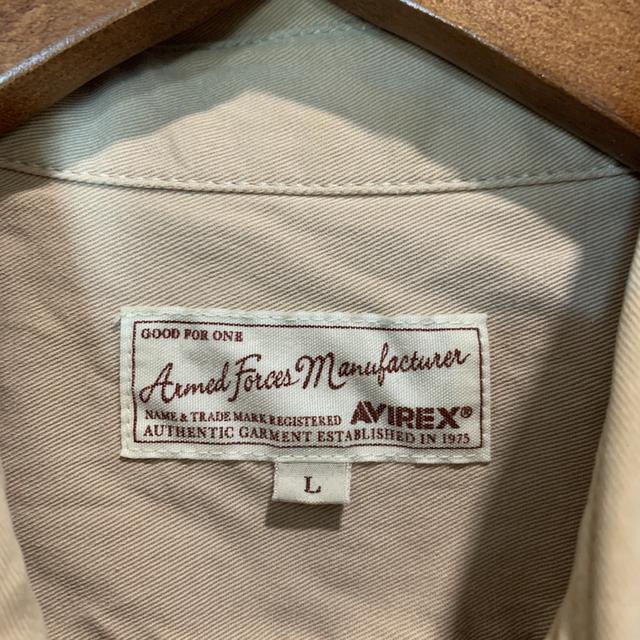 เสื้อเชิ้ต Avirex สีน้ำตาลเบจ รูปที่ 2