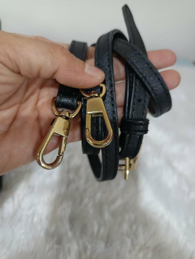 กระเป๋า Used Tory หนังซาฟิโนสีดำ สายครอสถอดได้ ปรับได้ ใส่มือถือได้ สวย 9x3x6 นิ้ว รูปที่ 11