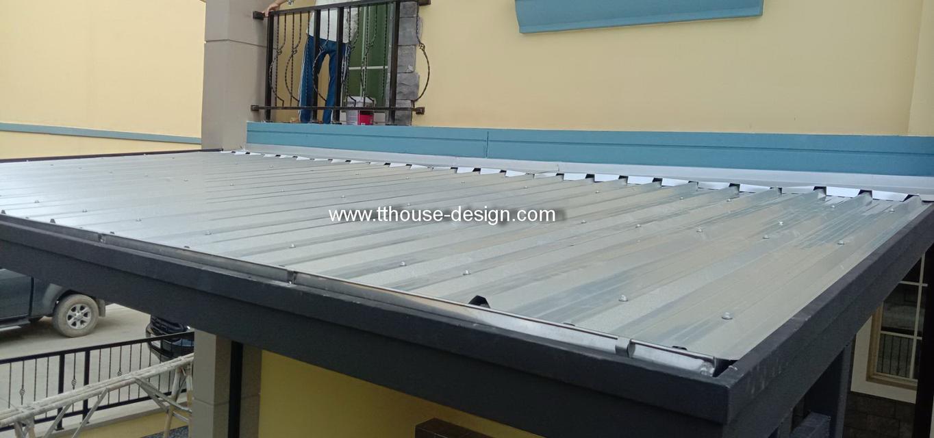 รับเหมา ต่อเติม โครงหลังคา กันสาด ห้องครัว เทพื้นปูกระเบื้อง ID Line : dddesign23 10