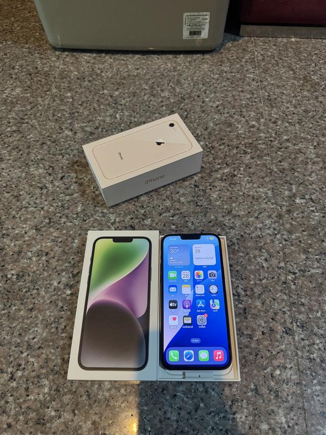 ขายไอโฟน14PlusสีSpace Gray128กิ๊กสูนTrueยกกล่องอุปกรยังไม่แกะมีใบเสร็จครบๆใช้งานดีทุกๆฟังชั่นถูกๆ