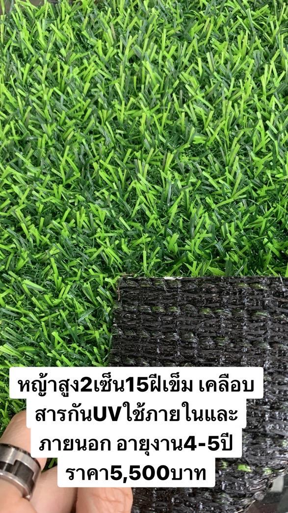 หญ้าเทียมเคลือบสารกันUV อายุงานใช้กลางแจ้ง5ปี  กว้าง2เมตร ยาว25เมตร