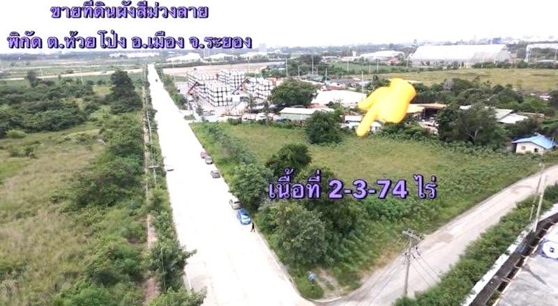 ขายที่ดิน 2-3-74ไร่ ผังเมือง EEC สีม่วงลาย ต.ห้วยโป่ง อ.เมืองระยอง ใกล้นิคมเอเชีย,นิคมมาบตาพุด ห่างจากถนนบินอู่ตะเภา(เมืองการบิน) 12กม. 3