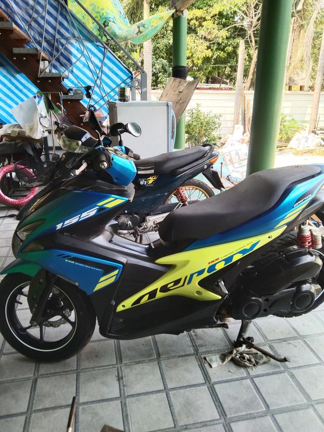 yamaha aerox ปี 2017 24500 กุญแจ 2 ดอก รถมือเดียว เครื่องใช้งานปกติเครื่องเดิมๆไม่ดังไม่หอน ยางใหม่ แบตเตอรี่ใหม่ เล่มเขียวชุดโอน ดูรถตลิ่งชัน กรุงเทพ รูปที่ 5