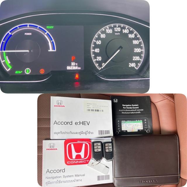 Honda #Accord 2.0 eHEV TECH ปี 2022 สีขาวมุก Top Sunroof ไมล์ 20,000 กม.