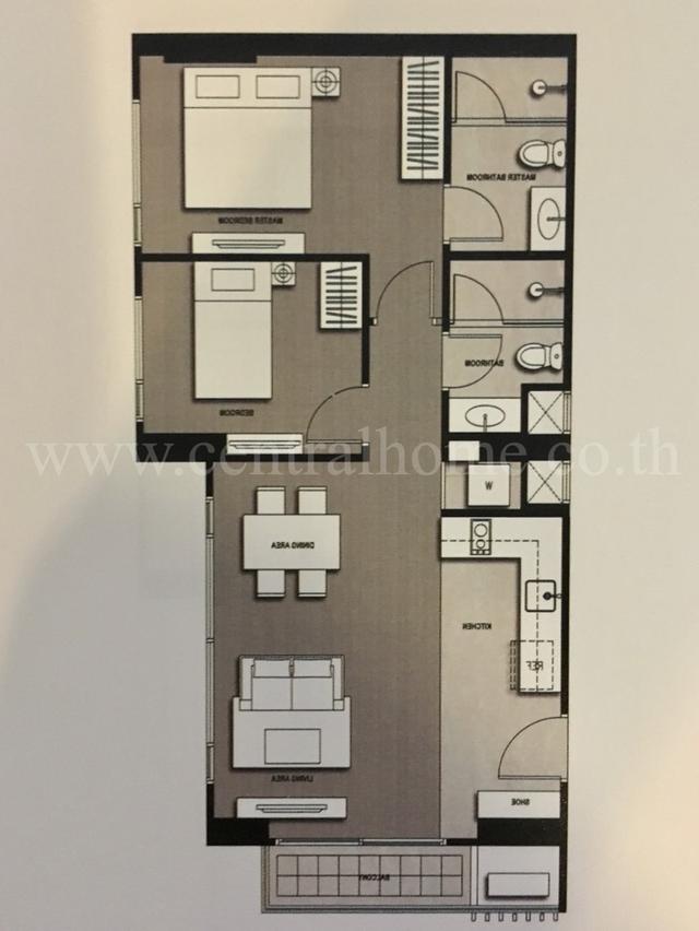 คอนโด นายน์ บาย แสนสิริ 2 ห้องนอน ห้องมุม ใกล้ BTS วงเวียนใหญ่ 14