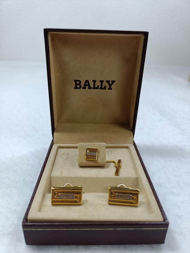 💫Cufflinks คัฟลิงค์ +Tie tack เข็มกลัดติดเนคไท แบรนด์  BALLY แท้ 💯 💫 รูปที่ 6