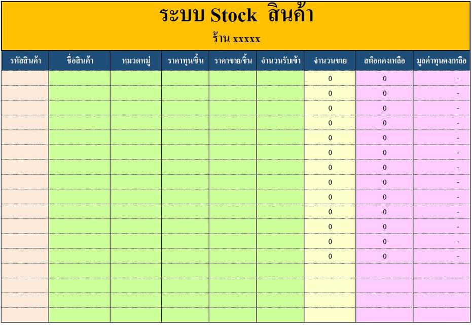 ไฟล์ Excel ระบบหลังบ้าน รูปที่ 2