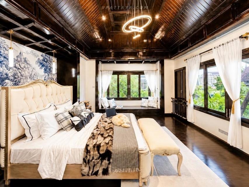 For Rent — Exclusive Thai-Modern Luxury Pool Villa near Na Jomtien Beach 4 bedrooms 5 bathrooms walking distance to the beach. elegant design รูปที่ 8