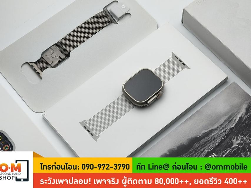 ขาย/แลก Apple Watch Ultra2 49mm Titanium Case With Titanium Milanese Loop ศูนย์ไทย ประกัน Apple Care+ 31/10/2026 เพียง 27,990 บาท 9