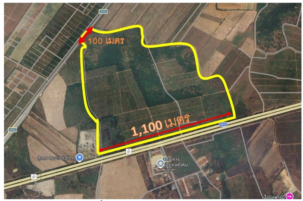 ขายที่ดิน หัวหิน 509 ไร่ ติดถนนสายหลัก 3