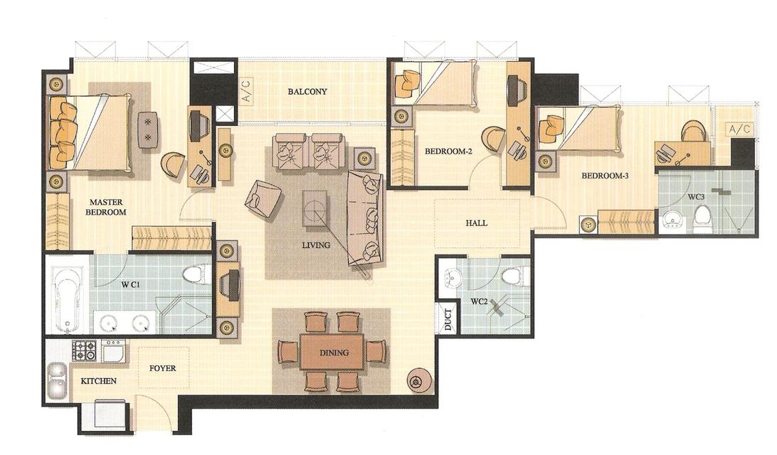 คอนโดบ้านกลางกรุงสยามปทุมวัน 3 bed 3 bath 8