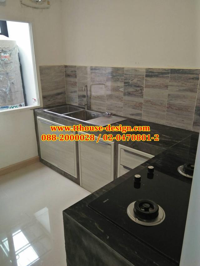 รับเหมา ต่อเติม โครงหลังคากันสาด ต่อเติมห้องครัว เทพื้นปูกระเบื้อง Line dddesign23 3