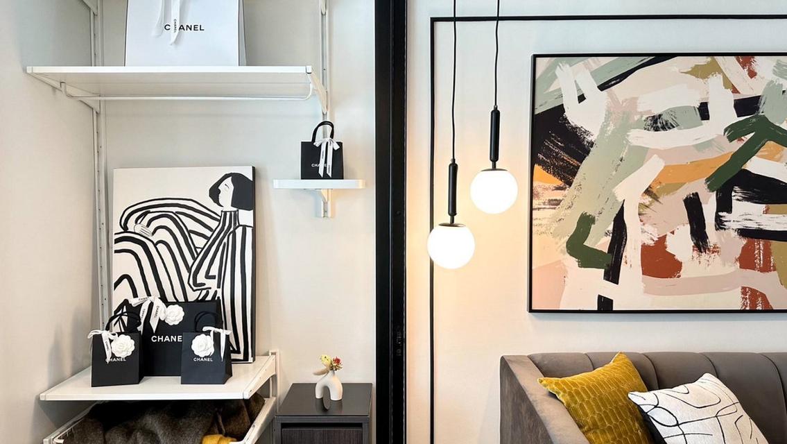 Condo Fuse Miti Sutthisan-Ratchada ใกล้ MRT สุทธิสาร 34.6 ตารางเมตร 1 ห้องนอน ชั้น8 เฟอร์บิ้วท์อินสุดหรู ตกแต่งตามรูป 5